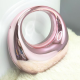 Acrylic Evening Clutch Top Handle Moon Hobo Bag, Glossy Metallic Tote Bag Pink Acrylic Evening Clutch Top Handle Moon Hobo Bag, Glossy Metallic Tote Bag Pink