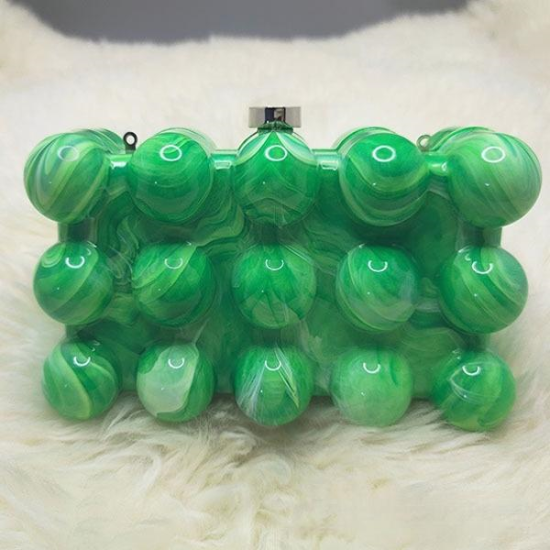 Women Acrylic Clutch Chic Marble Evening Handbag Green Women Acrylic Clutch Chic Marble Evening Handbag Green