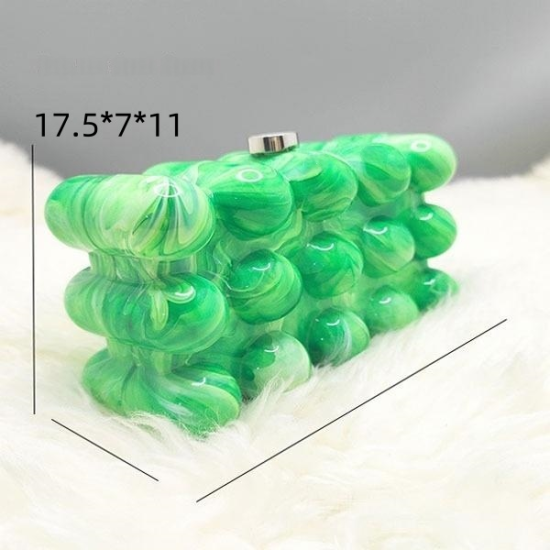 Women Acrylic Clutch Chic Marble Evening Handbag Green Women Acrylic Clutch Chic Marble Evening Handbag Green