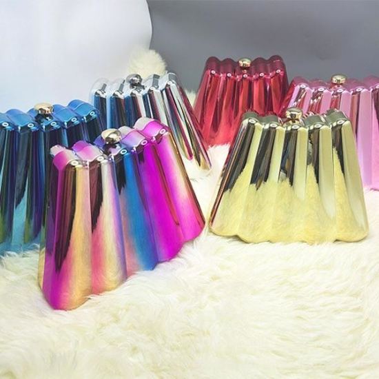 Women Acrylic Clutch Chic Sector Evening Handbag Pink Women Acrylic Clutch Chic Sector Evening Handbag Pink