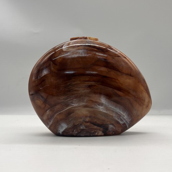Acrylic Evening Clutch Purse Hobo Bag, Elegant Marble Handbag Brown Acrylic Evening Clutch Purse Hobo Bag, Elegant Marble Handbag Brown