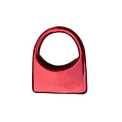Acrylic Evening Clutch Purse Glossy Box Bag, Handbag Red