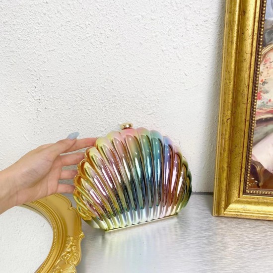 Acrylic Clutch Hobo Bag, Shell Box Bag Colorful Acrylic Clutch Hobo Bag, Shell Box Bag Colorful