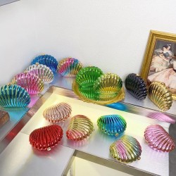 Acrylic Clutch Hobo Bag, Shell Box Bag Colorful