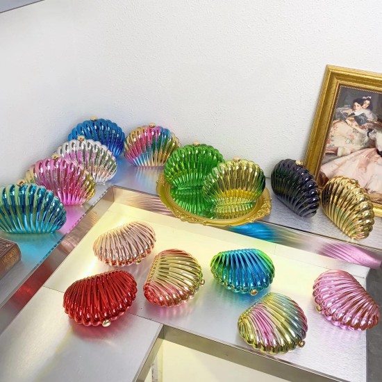Acrylic Clutch Hobo Bag, Shell Box Bag Colorful Acrylic Clutch Hobo Bag, Shell Box Bag Colorful