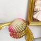 Acrylic Clutch Hobo Bag, Shell Bag Gold and Red Acrylic Clutch Hobo Bag, Shell Bag Gold and Red